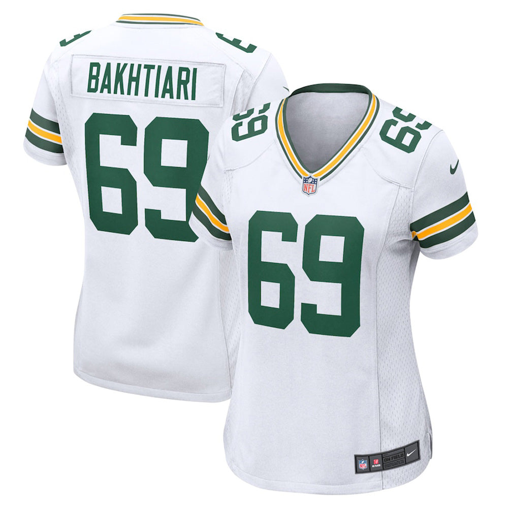Women's Green Bay Packers David Bakhitari Game Jersey - White