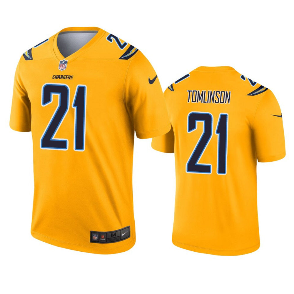 Men's San Diego Chargers LaDainian Tomlinson Inverted Legend Jersey - Gold